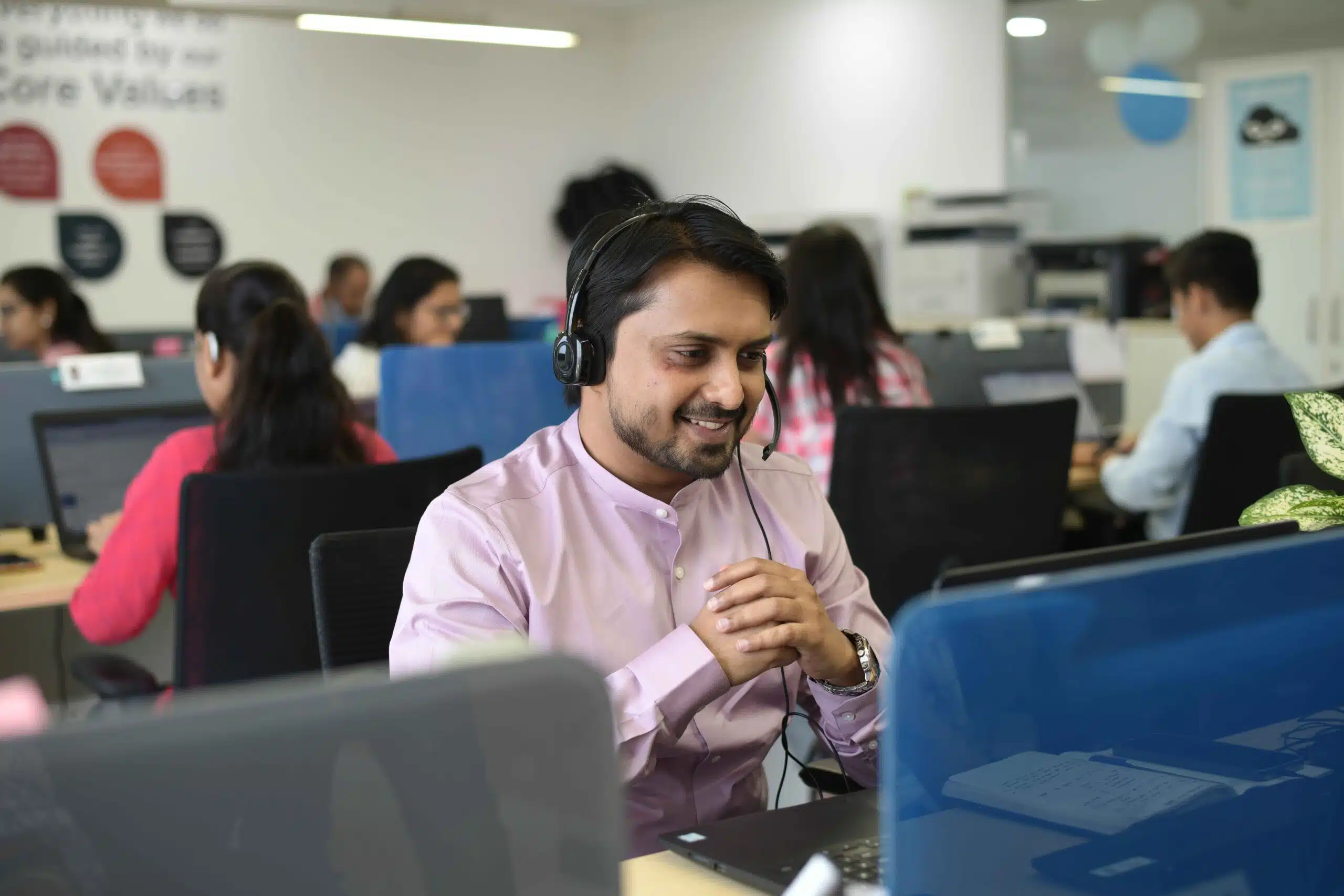 PMC employee providing managed services
